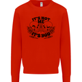 It's Not Me Anti Valentines Singles Day Skull Mens Sweatshirt Jumper Bright Red