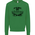 It's Not Me Anti Valentines Singles Day Skull Mens Sweatshirt Jumper Irish Green