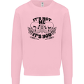 It's Not Me Anti Valentines Singles Day Skull Mens Sweatshirt Jumper Light Pink