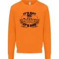 It's Not Me Anti Valentines Singles Day Skull Mens Sweatshirt Jumper Orange