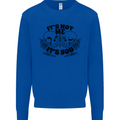 It's Not Me Anti Valentines Singles Day Skull Mens Sweatshirt Jumper Royal Blue