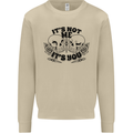 It's Not Me Anti Valentines Singles Day Skull Mens Sweatshirt Jumper Sand