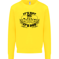 It's Not Me Anti Valentines Singles Day Skull Mens Sweatshirt Jumper Yellow