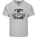 It's Not Me Anti Valentines Singles Day Skull Mens V-Neck Cotton T-Shirt Sports Grey