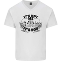 It's Not Me Anti Valentines Singles Day Skull Mens V-Neck Cotton T-Shirt White