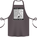 It's Not a Good Leg Day Funny Gym Bodybuilding Cotton Apron 100% Organic Dark Grey
