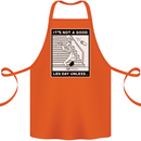 It's Not a Good Leg Day Funny Gym Bodybuilding Cotton Apron 100% Organic Orange