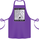 It's Not a Good Leg Day Funny Gym Bodybuilding Cotton Apron 100% Organic Purple