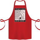 It's Not a Good Leg Day Funny Gym Bodybuilding Cotton Apron 100% Organic Red