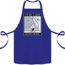 It's Not a Good Leg Day Funny Gym Bodybuilding Cotton Apron 100% Organic Royal Blue