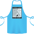 It's Not a Good Leg Day Funny Gym Bodybuilding Cotton Apron 100% Organic Turquoise