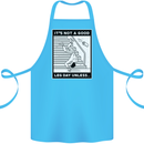 It's Not a Good Leg Day Funny Gym Bodybuilding Cotton Apron 100% Organic Turquoise
