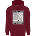 It's Not a Good Leg Day Funny Gym Bodybuilding Mens 80% Cotton Hoodie Maroon