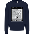 It's Not a Good Leg Day Funny Gym Bodybuilding Mens Sweatshirt Jumper Navy Blue