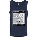 It's Not a Good Leg Day Funny Gym Bodybuilding Mens Vest Tank Top Navy Blue