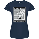 It's Not a Good Leg Day Funny Gym Bodybuilding Womens Petite Cut T-Shirt Navy Blue