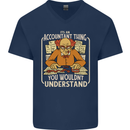 It's an Accountant Thing You Wouldn't Understand Mens V-Neck Cotton T-Shirt Navy Blue