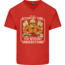 It's an Accountant Thing You Wouldn't Understand Mens V-Neck Cotton T-Shirt Red