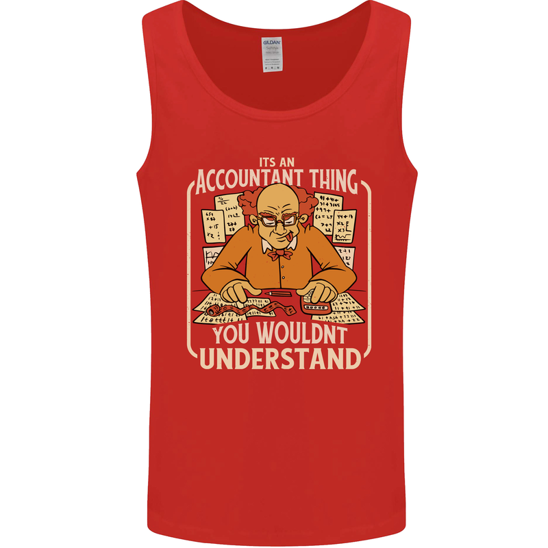 It's an Accountant Thing You Wouldn't Understand Mens Vest Tank Top Red