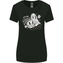 It's the Season Halloween Ghost & Pumpkin Womens Wider Cut T-Shirt Black