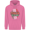 Italia in My DNA Italy Flag Football Rugby Childrens Kids Hoodie Azalea