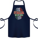 Italia in My DNA Italy Flag Football Rugby Cotton Apron 100% Organic Navy Blue