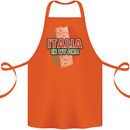 Italia in My DNA Italy Flag Football Rugby Cotton Apron 100% Organic Orange