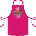 Italia in My DNA Italy Flag Football Rugby Cotton Apron 100% Organic Pink