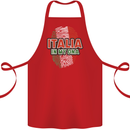 Italia in My DNA Italy Flag Football Rugby Cotton Apron 100% Organic Red