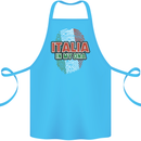 Italia in My DNA Italy Flag Football Rugby Cotton Apron 100% Organic Turquoise