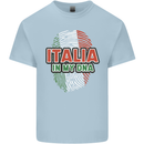 Italia in My DNA Italy Flag Football Rugby Kids T-Shirt Childrens Light Blue