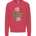 Italia in My DNA Italy Flag Football Rugby Mens Sweatshirt Jumper Heliconia