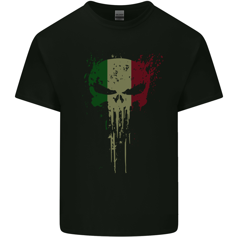 Italy Skull Gym Training Bodybuilding Kids T-Shirt Childrens Black