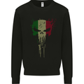 Italy Skull Gym Training Bodybuilding Mens Sweatshirt Jumper Black