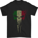 Italy Skull Gym Training Bodybuilding Mens T-Shirt 100% Cotton Black