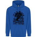 Its a Black Cat Thing Halloween Childrens Kids Hoodie Royal Blue