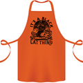 Its a Black Cat Thing Halloween Cotton Apron 100% Organic Orange