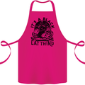 Its a Black Cat Thing Halloween Cotton Apron 100% Organic Pink