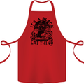 Its a Black Cat Thing Halloween Cotton Apron 100% Organic Red