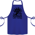 Its a Black Cat Thing Halloween Cotton Apron 100% Organic Royal Blue