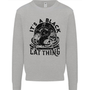 Its a Black Cat Thing Halloween Kids Sweatshirt Jumper Sports Grey