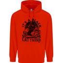 Its a Black Cat Thing Halloween Mens 80% Cotton Hoodie Bright Red