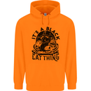 Its a Black Cat Thing Halloween Mens 80% Cotton Hoodie Orange