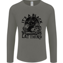Its a Black Cat Thing Halloween Mens Long Sleeve T-Shirt Charcoal