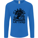 Its a Black Cat Thing Halloween Mens Long Sleeve T-Shirt Royal Blue