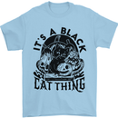 Its a Black Cat Thing Halloween Mens T-Shirt 100% Cotton Light Blue