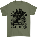 Its a Black Cat Thing Halloween Mens T-Shirt 100% Cotton Military Green