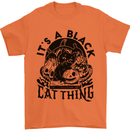 Its a Black Cat Thing Halloween Mens T-Shirt 100% Cotton Orange