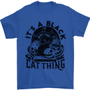 Its a Black Cat Thing Halloween Mens T-Shirt 100% Cotton Royal Blue
