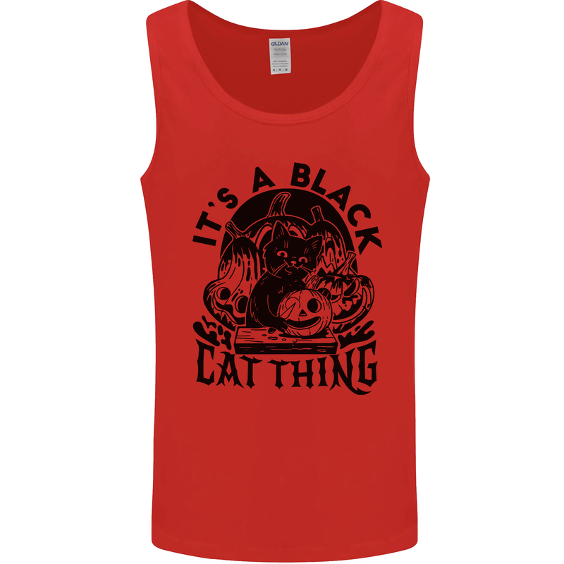 Its a Black Cat Thing Halloween Mens Vest Tank Top Red